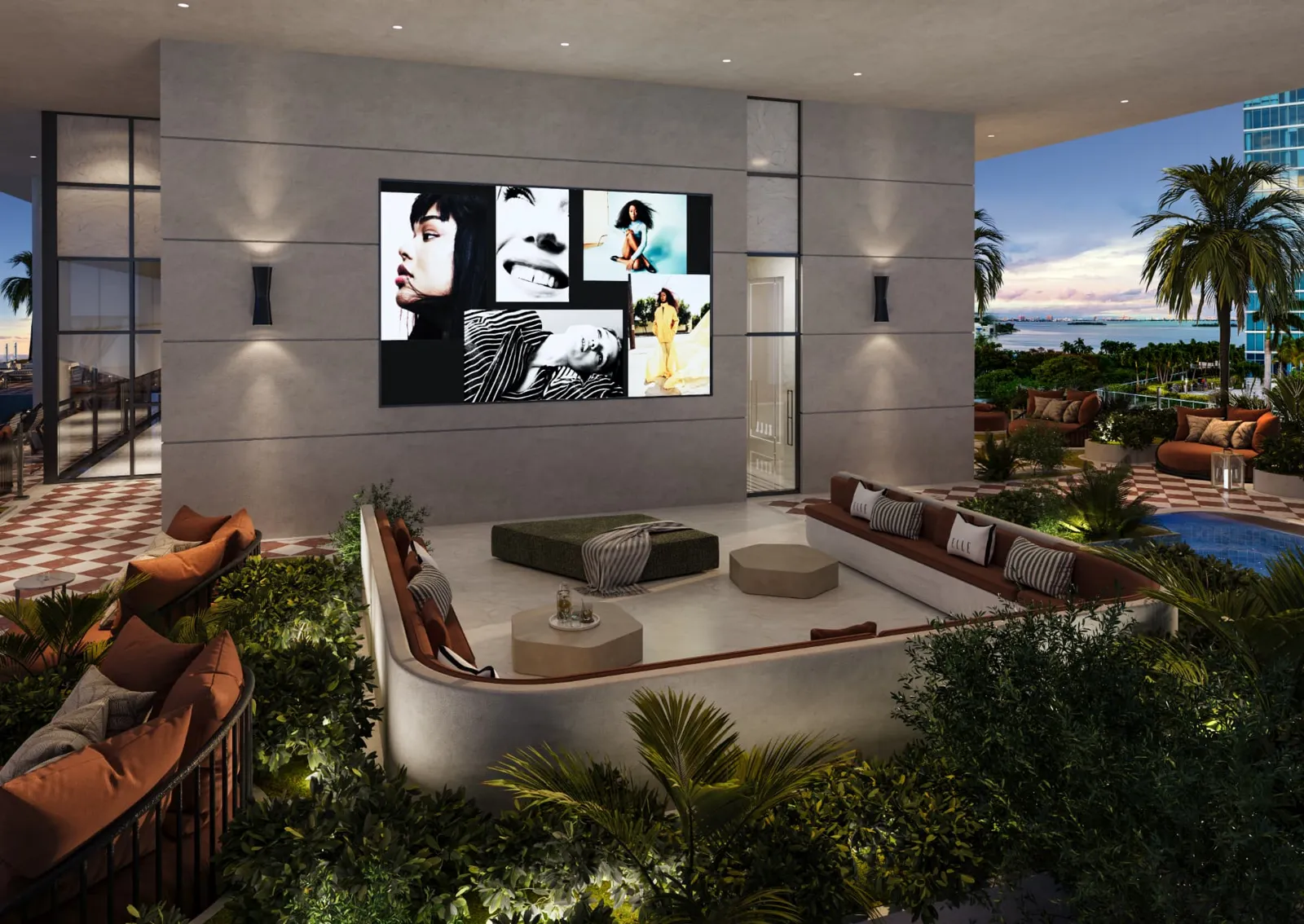 Artist conceptual rendering of ELLE Residences Miami