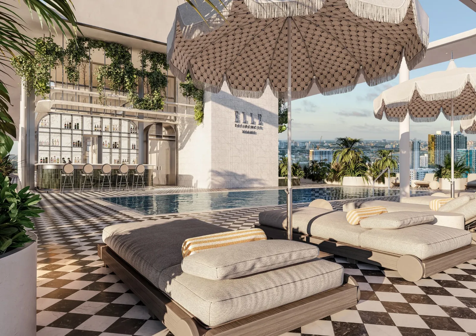 Artist conceptual rendering of ELLE Residences Miami
