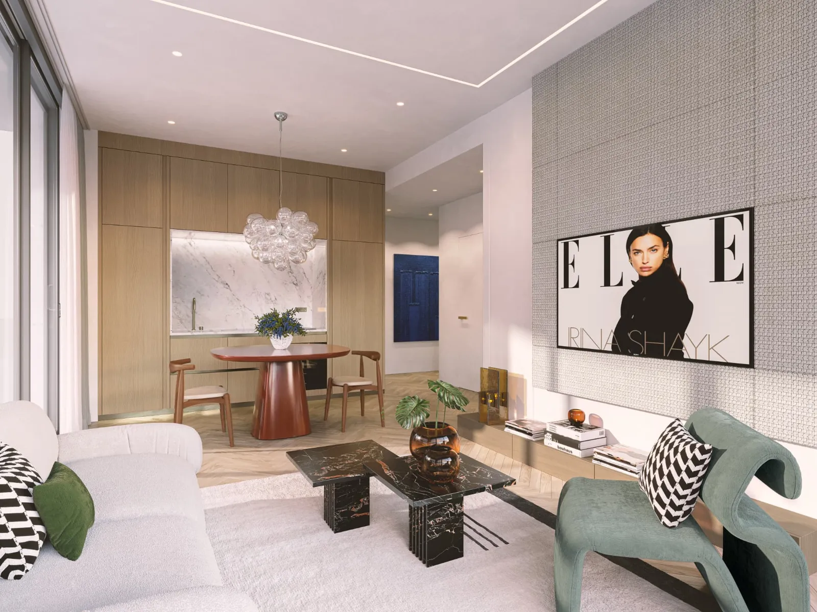 Artist conceptual rendering of ELLE Residences Miami