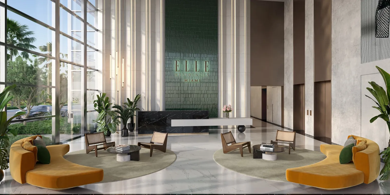 Artist conceptual rendering of ELLE Residences Miami